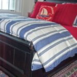 Blue-striped duvet for a cottage feel designed by HillTop
