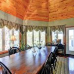 Octagonal dining room in Severn cottage nicknamed The Treehouse