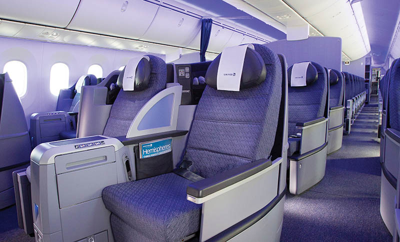 category 1 aircraft, 787, interior, category 2 product ,onboard, ua business first,